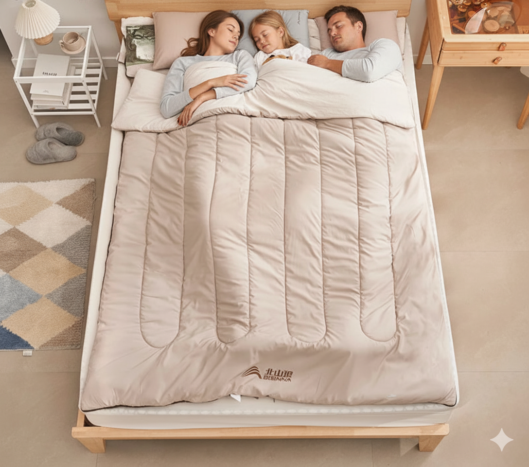 Bisinna double Sleeping bag- Cozy & Warm for the whole family