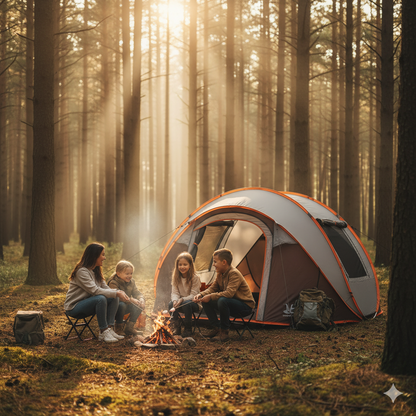 Turtle Back Instant Pop-Up Tent for 2-4 People - Waterproof