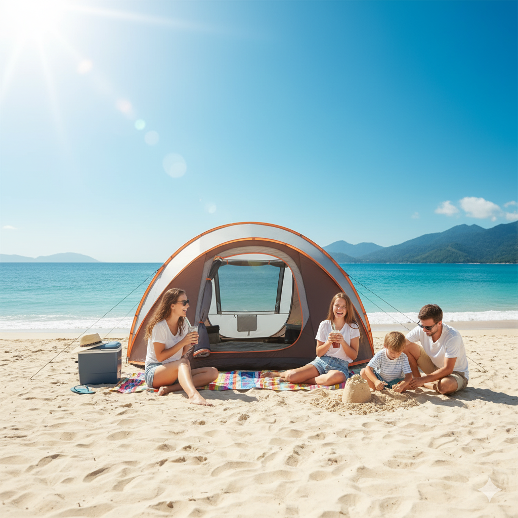 Turtle Back Instant Pop-Up Tent for 2-4 People - Waterproof